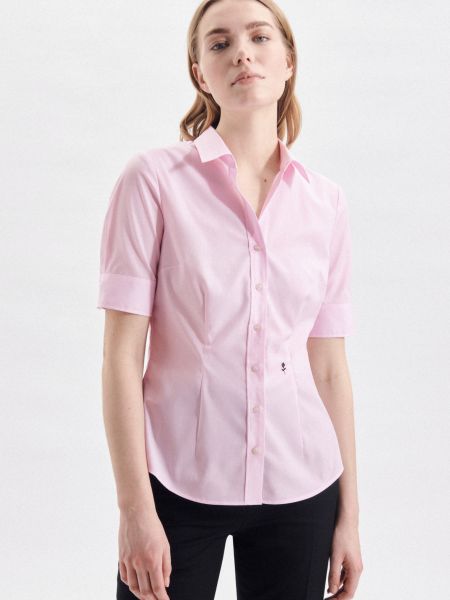 Блузка слим Seidensticker розовая