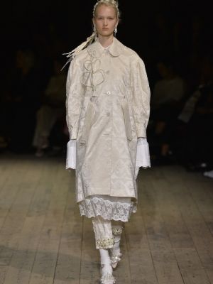 Čipkovaný kabát Simone Rocha biela
