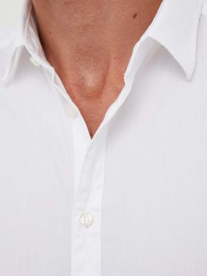 Pamučna košulja slim fit Sisley bijela
