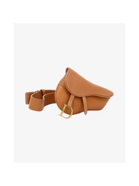Cinturón de cuero Dior Vintage marrón