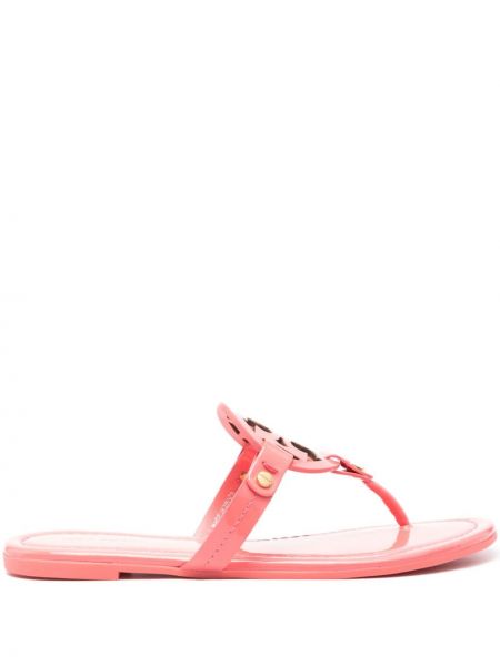 Kožené sandály Tory Burch růžové