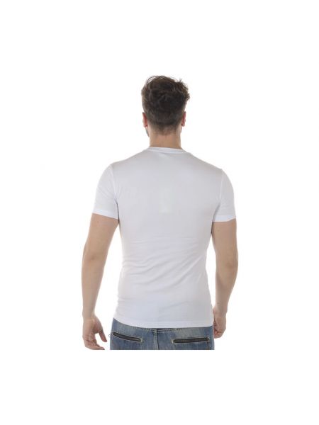 Koszulka slim fit z nadrukiem Versace Jeans Couture biała