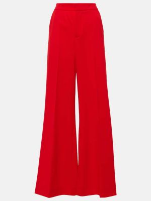 Pantaloni di lana baggy con cristalli Area rosso