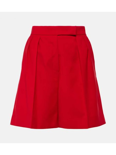 Ull hög midja shorts Max Mara röd