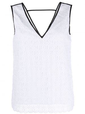 Mežģīņu tank top ar izšuvumiem Karl Lagerfeld