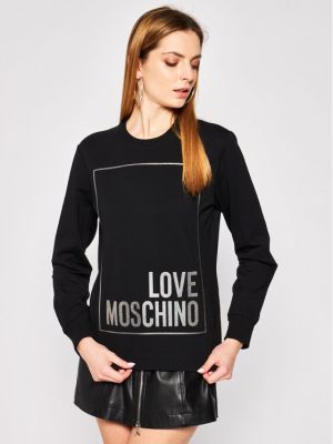 Priliehavá mikina Love Moschino čierna