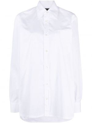 Chemise en coton avec manches longues 10 Corso Como blanc