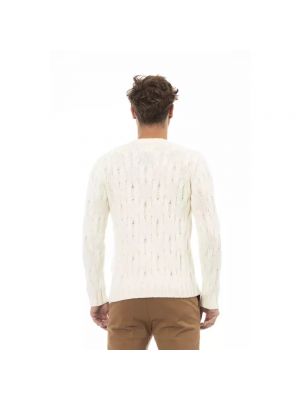 Jersey de lana de tela jersey de cuello redondo Alpha Studio beige
