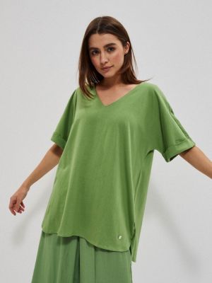 Μπλούζα με λαιμόκοψη boatneck Moodo πράσινο