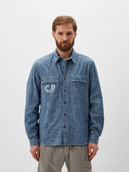 Джинсовая рубашка C.p. Company голубая