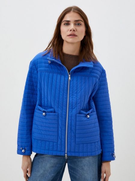 Утепленная демисезонная куртка Elfina синяя