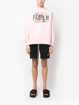 Sweatshirt mit print Palm Angels pink