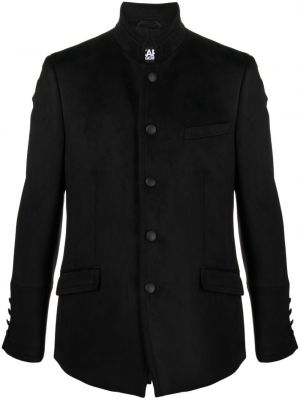 Bomber jakna od brušene kože Karl Lagerfeld crna