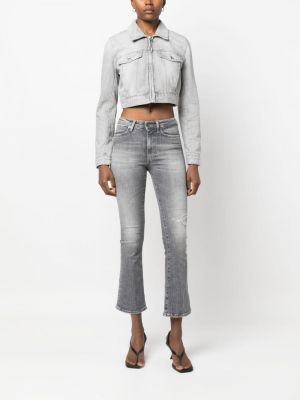 Jeansjacke mit reißverschluss Patrizia Pepe grau