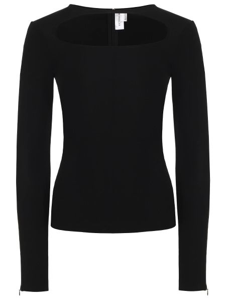 Черная блузка из вискозы Victoria Beckham