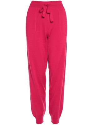 Μάλλινο παντελόνι κασμίρ με μοτίβο αστέρια Eres ροζ