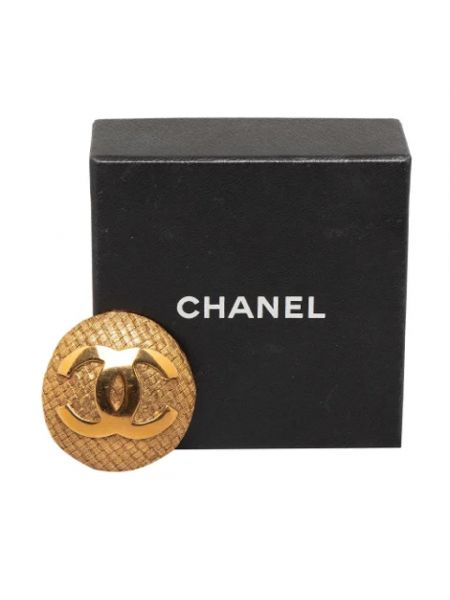 Broche retro Chanel Vintage amarillo