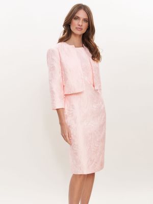 Жаккард платье-пиджак Gina Bacconi розовое