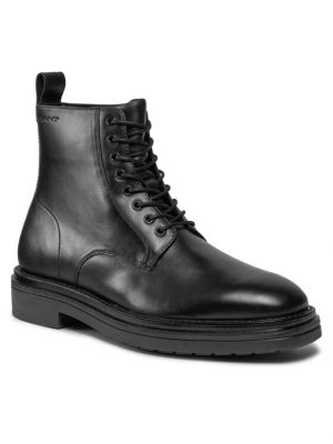 Šnurovacie členkové topánky Gant čierna