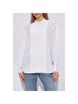 Blusa de algodón Allsaints blanco
