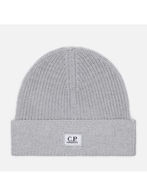 Хлопковая шапка C.p. Company серая