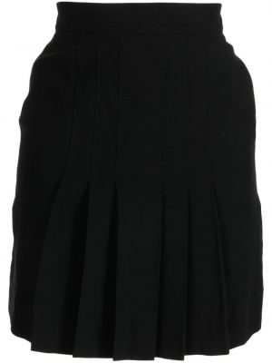 Plisované mini sukně Chanel Pre-owned černé