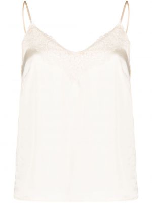 Сатенена блуза с дантела Liu Jo бяло