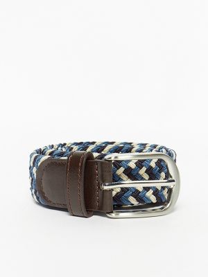 Cinturón con trenzado Sfera azul