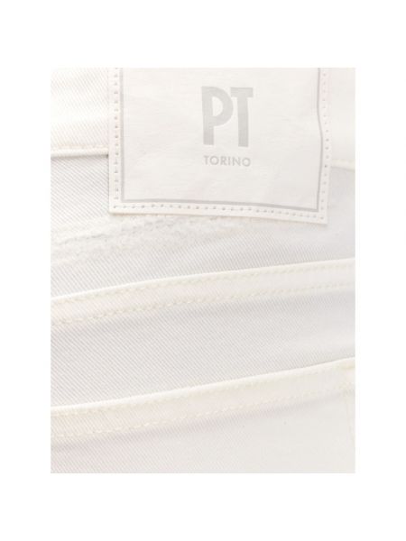 Pantalones chinos de cuero Pt Torino blanco