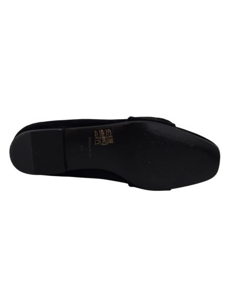 Samt loafer mit kristallen Dolce & Gabbana schwarz
