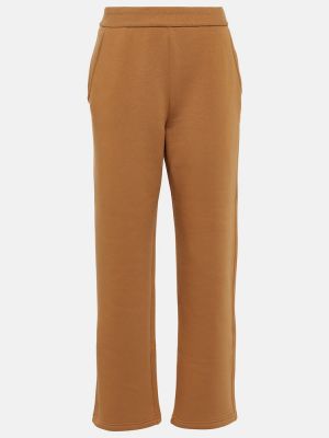 Pantalones rectos de algodón 's Max Mara marrón