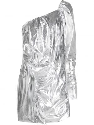 Hedvábné koktejlové šaty Iro stříbrné
