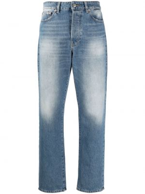 Obnosené džínsy s rovným strihom 3x1 modrá