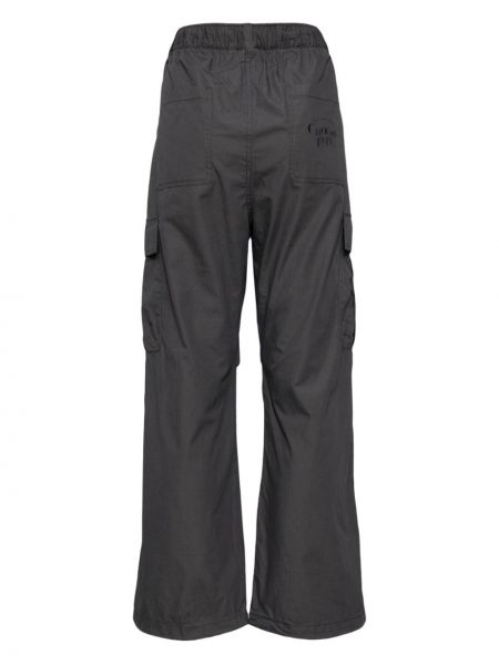 Pantalon cargo brodé en coton Chocoolate gris