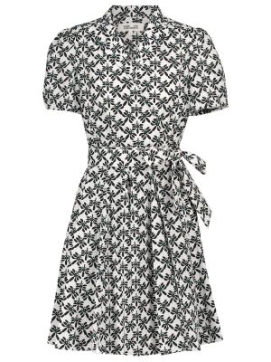 Bavlněné mini šaty Diane Von Furstenberg - černá
