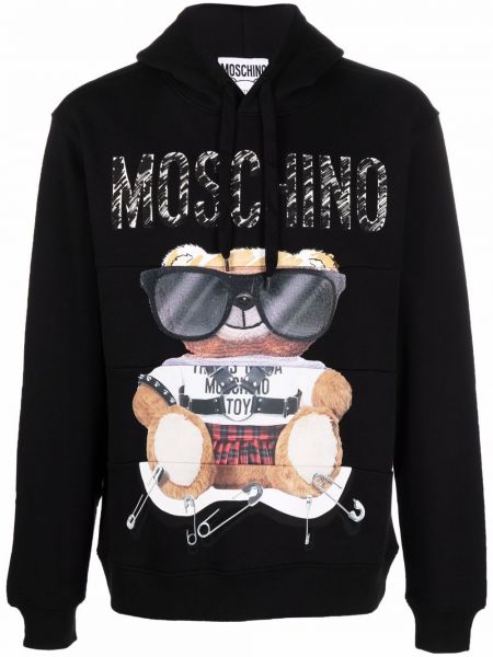 Sudadera con capucha Moschino negro