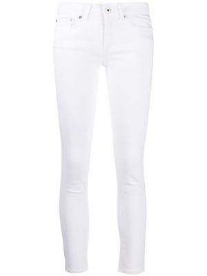 Jeans skinny a vita bassa Dondup bianco