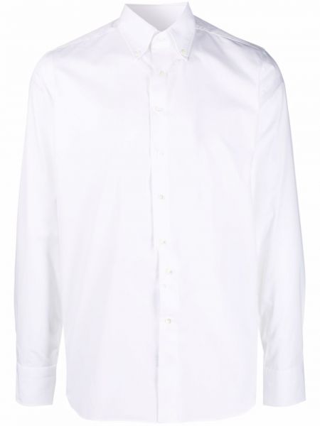 Camisa con botones de plumas Canali blanco