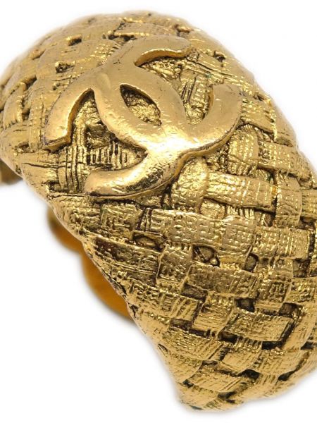 Tweed ohrring Chanel Pre-owned gold