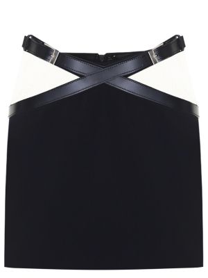 Однотонная юбка мини David Koma черная