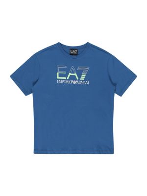 Tričko s potlačou Ea7 Emporio Armani - modrá