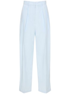 Pantaloni plisate The Frankie Shop albastru