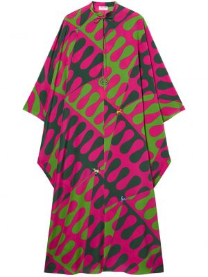 Rochie lunga de mătase cu imagine cu imprimeu abstract Pucci