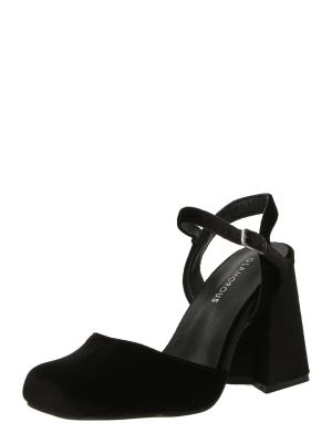 Полуотворени обувки с ток с отворена пета Glamorous черно
