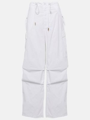 Памучни карго панталони Nili Lotan бяло