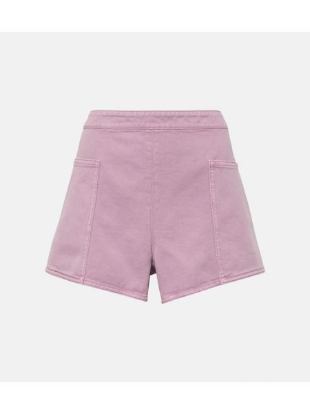 Bombažne kratke hlače Max Mara vijolična