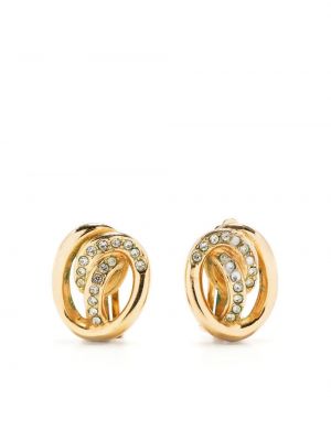 Orecchini con cristalli Christian Dior oro