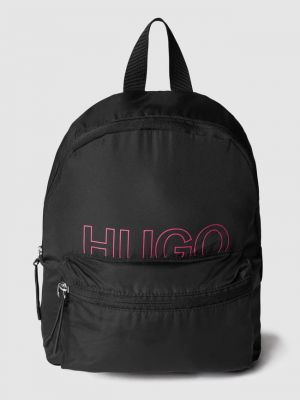 Рюкзак с надписями Hugo черный