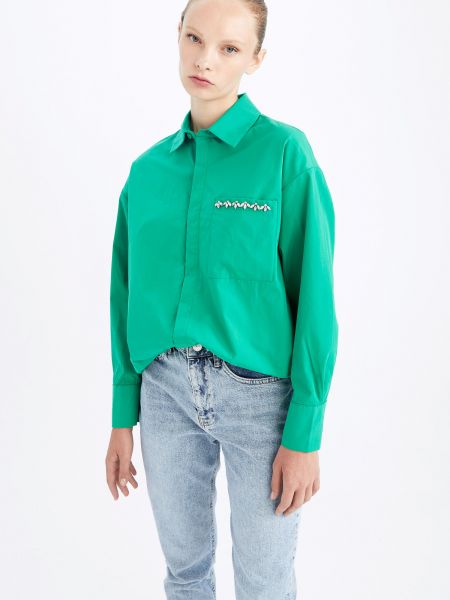 Блузка Defacto зеленая