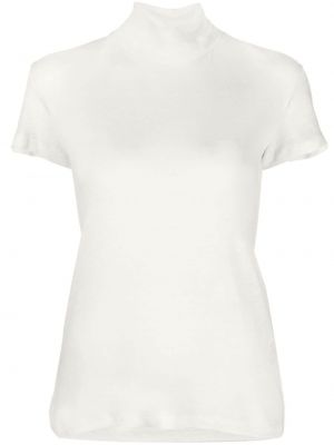 T-shirt en lin à col montant Iro blanc